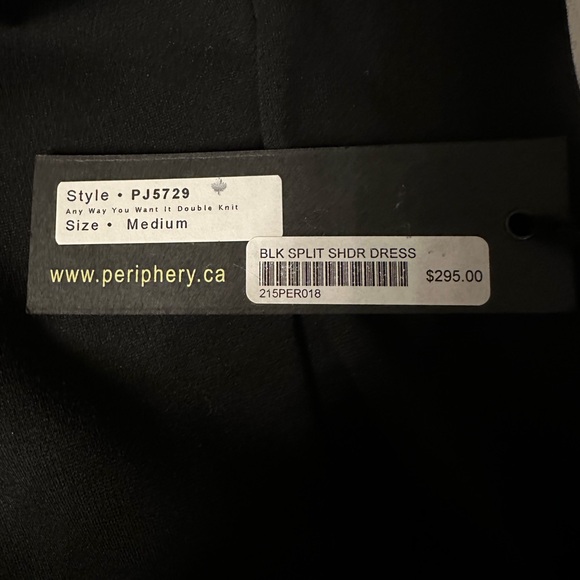 Periphery black Split Dress Canadian made - Picture 4 of 5